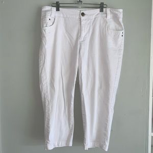 Chico’s Platinum Denim Capris.
